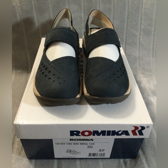 Romika Blue Milla 133 Clogs EU 37 US 6 to 6.5 - Picture 3 of 12